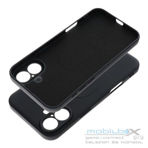 SILICONE MAG COVER case compatible with MagSafe for IPHONE 16 Plus black