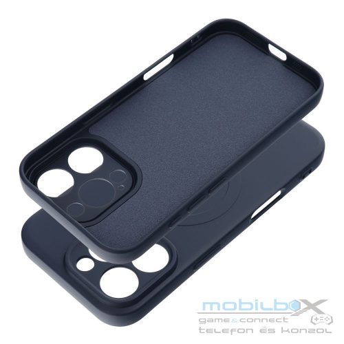 SILICONE MAG COVER case compatible with MagSafe for IPHONE 16 Pro blue titanium