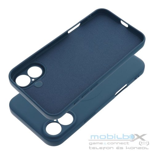 SILICONE MAG COVER case compatible with MagSafe for IPHONE 16 Plus blue