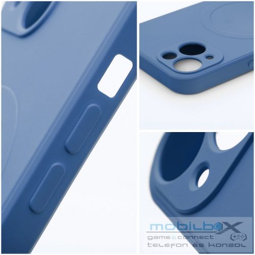 SILICONE MAG COVER case compatible with MagSafe for IPHONE 16 Pro blue