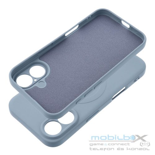 SILICONE MAG COVER case compatible with MagSafe for IPHONE 16 light blue