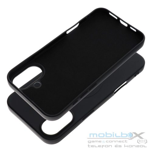 SILICONE MAG COVER (big hole) case compatible with MagSafe for IPHONE 16 Plus black