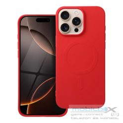   SILICONE MAG COVER (big hole) case compatible with MagSafe for IPHONE 16 Pro Max red