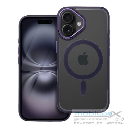 COLOR EDGE MAG COVER case compatible with MagSafe for IPHONE 16 deep purple