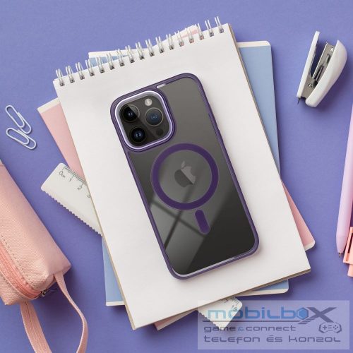 COLOR EDGE MAG COVER case compatible with MagSafe for IPHONE 16 Pro deep purple