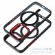 COLOR EDGE MAG COVER case compatible with MagSafe for IPHONE 16 Plus black red