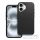 LEATHER MAG COVER case for IPHONE 16 black