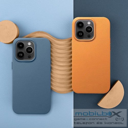 LEATHER MAG COVER case for IPHONE 16 Pro Max orange