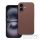 SILICONE MAG COVER case compatible with MagSafe for IPHONE 16 brown