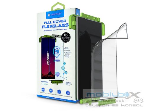 Xiaomi 13 Pro rugalmas üveg képernyővédő fólia - Bestsuit Flexglass 3D Full     Cover Biomaster - fekete