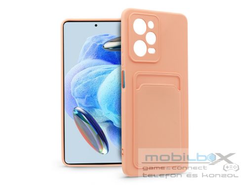 Xiaomi Redmi Note 12 Pro 5G/Poco X5 Pro 5G szilikon hátlap kártyatartóval - CardCase - rózsaszín