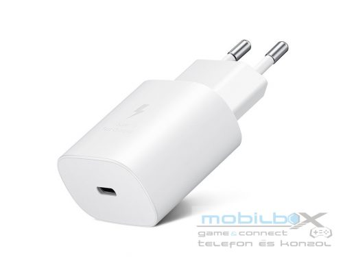 Samsung gyári USB hálózati töltő adapter Type-C bemenettel - 25W - EP-TA800EWE  PD.3.0 Super Fast Charging - fehér (ECO csomagolás)