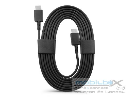 Samsung gyári USB Type-C - USB Type-C adat- és töltőkábel 180 cm-es vezetékkel -3A - EP-DW767JBE - fekete (ECO csomagolás)