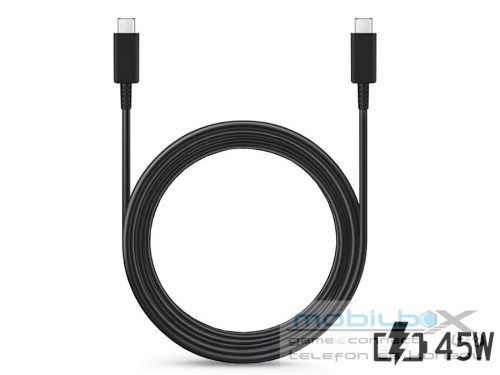 Samsung gyári USB Type-C - USB Type-C adat- és töltőkábel 180 cm-es vezetékkel -5A - EP-DX510JBE - fekete (ECO csomagolás)