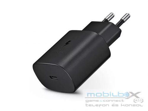 Samsung gyári USB hálózati töltő adapter Type-C bemenettel - 25W - EP-TA800EBE  PD.3.0 Super Fast Charging - fekete (ECO csomagolás)