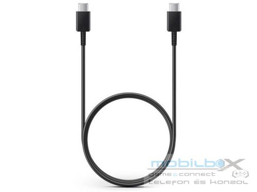 Samsung gyári USB Type-C - USB Type-C adat- és töltőkábel 100 cm-es vezetékkel -EP-DA905BBE - fekete (ECO csomagolás)