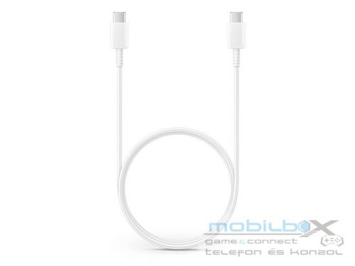 Samsung gyári USB Type-C - USB Type-C adat- és töltőkábel 100 cm-es vezetékkel -EP-DA705BWE - fehér (ECO csomagolás)