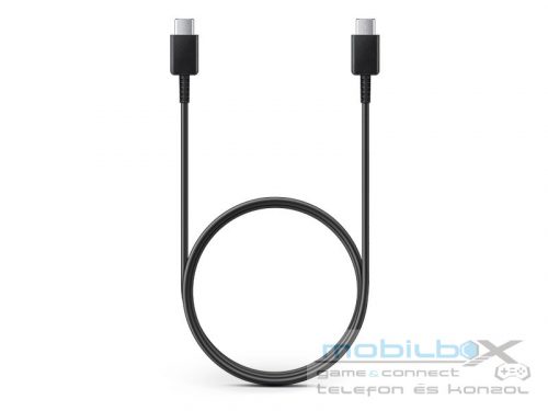 Samsung gyári USB Type-C - USB Type-C adat- és töltőkábel 100 cm-es vezetékkel  -EP-DA705BBE - fekete (ECO csomagolás)