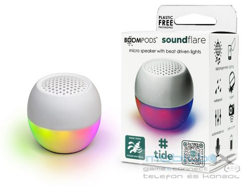 Boompods vezeték nélküli bluetooth hangszóró - Boompods Soundflare Ocean - fehér