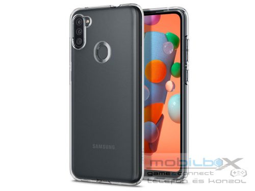 Samsung A115F Galaxy A11 ütésálló hátlap - Spigen Liquid Crystal - átlátszó