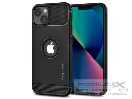 Apple iPhone 13 ütésálló hátlap - Spigen Rugged Armor - fekete