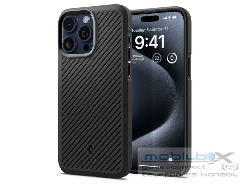 Apple iPhone 15 Pro Max ütésálló hátlap - Spigen Core Armor - fekete