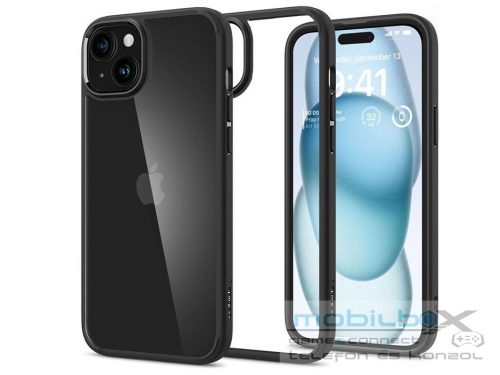 Apple iPhone 15 ütésálló hátlap - Spigen Ultra Hybrid - fekete/átlátszó