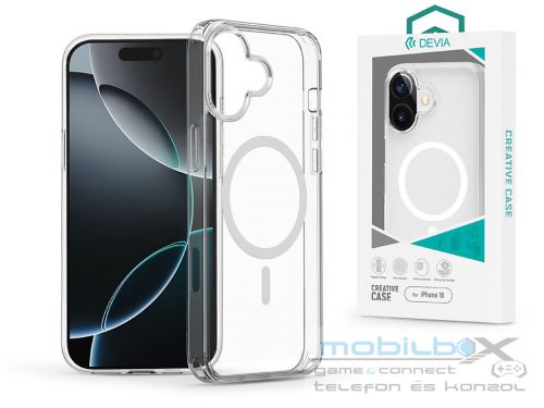 Devia Pure Clear Magnetic ütésálló tok - Apple iPhone 16 - átlátszó