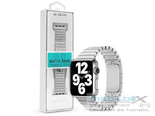 Apple Watch fém szíj - Devia Elegant Series Link Bracelet - 38/40/41 mm - ezüst