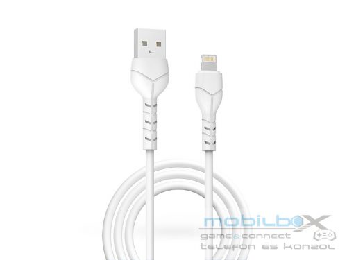 Devia USB - Lightning adat- és töltőkábel 1 m-es vezetékkel - Devia Kintone Cable V2 Series for Lightning - 5V/2.1A - fehér - ECO csomagolás