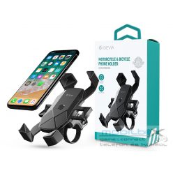   Devia kerékpárra / motorkerékpárra szerelhető telefontartó 4,7-7'' méretű készülékekhez - Devia Voyager Series Motorcycle Bicycle Phone Holder - fekete