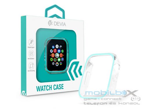 Apple Watch szilikon védőtok - Devia Luminous Series Shockproof Case For iWatch - 41 mm - kékes zöld