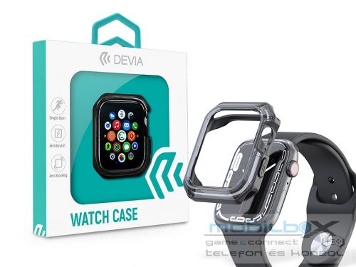 Apple Watch ütésálló védőtok - Devia Sport Series Shockproof Case For iWatch  - 40 mm - fekete/átlátszó