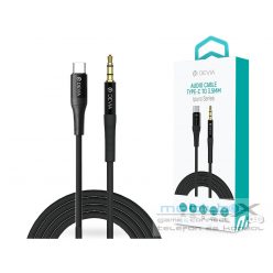   Devia 3,5 mm jack - Type-C audio kábel 1 m-es vezetékkel - Devia Series iPure   AUX Audio Cable - fekete