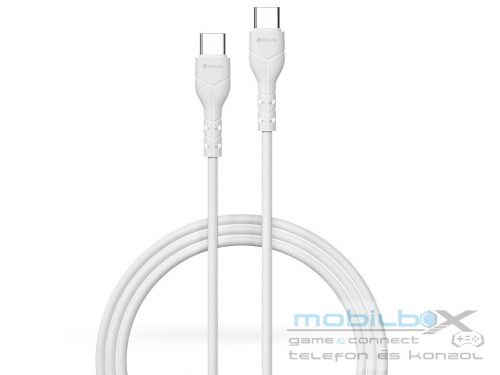 Devia USB Type-C - USB Type-C adat- és töltőkábel 1 m-es vezetékkel - Devia     Kintone Series Type-C To Type-C Cable - 15W - fehér - ECO csomagolás