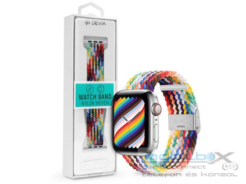 Apple Watch fonott szövet sport szíj - Devia Nylon Woven Deluxe Series Sport4   Watch Loop - 38/40/41 mm - rainbow