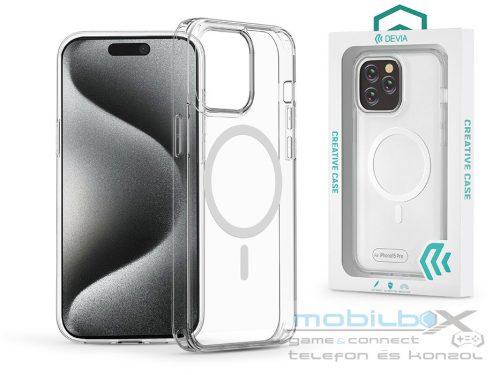 Devia Pure Clear Magnetic ütésálló tok - Apple iPhone 15 Pro - átlátszó