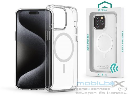 Devia Pure Clear Magnetic ütésálló tok - Apple iPhone 15 Pro Max - átlátszó