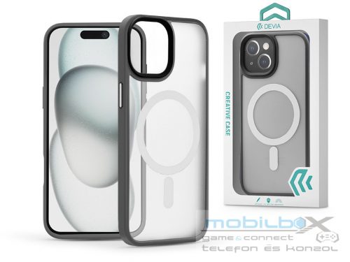 Devia Pino Series Magnetic ütésálló tok - Apple iPhone 15 - szürke