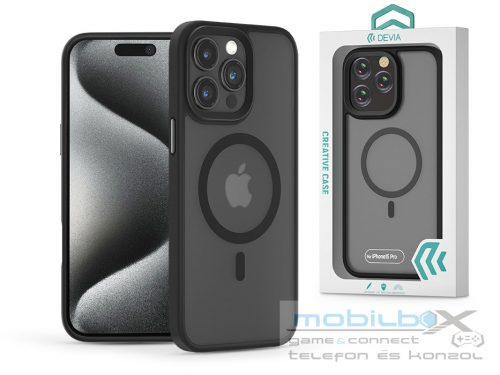 Devia Pino Series Magnetic ütésálló tok - Apple iPhone 15 Pro - fekete