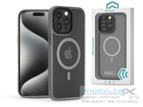 Devia Pino Series Magnetic ütésálló tok - Apple iPhone 15 Pro - szürke