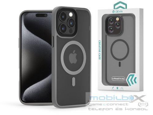 Devia Pino Series Magnetic ütésálló tok - Apple iPhone 15 Pro Max - szürke