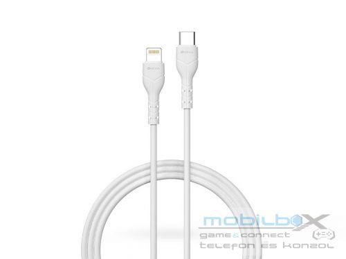 Devia USB Type-C - Lightning adat- és töltőkábel 1 m-es vezetékkel - Devia      Kintone Series Type-C to Lightning PD Cable - 27W - fehér - ECO csomagolás