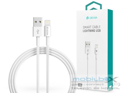 Devia USB - Lightning töltő- és adatkábel 1 m-es vezetékkel - Devia Smart Cable Lightning - fehér