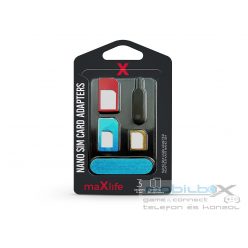   Maxlife Nano és Micro SIM-kártya adapter (3 in 1) kiszedő szerszámmal