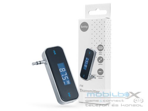 Setty Bluetooth FM-transmitter/autós kihangosító AUX csatlakozóval - Setty      TFM-01 - fekete/ezüst