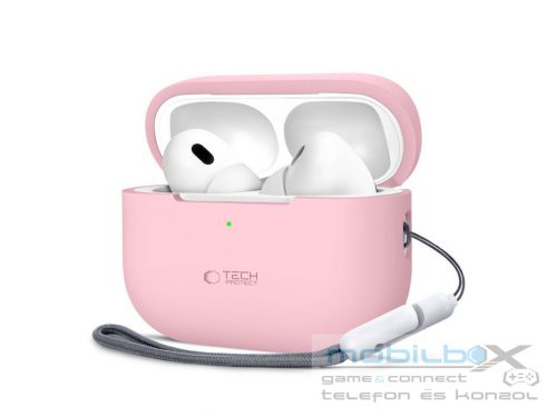 Tech-Protect szilikon tok AirPods Pro 1/2 fülhallgatóhoz - pink