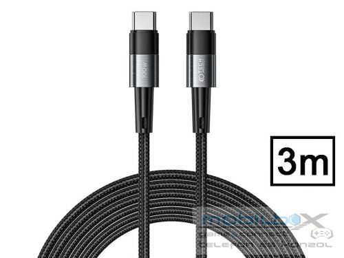 Tech-Protect USB Type-C - USB Type-C adat- és töltőkábel 3 m-es vezetékkel -    Tech-Protect Ultraboost PD100 Cable - 100W - fekete