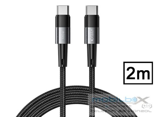 Tech-Protect USB Type-C - USB Type-C adat- és töltőkábel 2 m-es vezetékkel -    Tech-Protect Ultraboost PD100 Cable - 100W - fekete