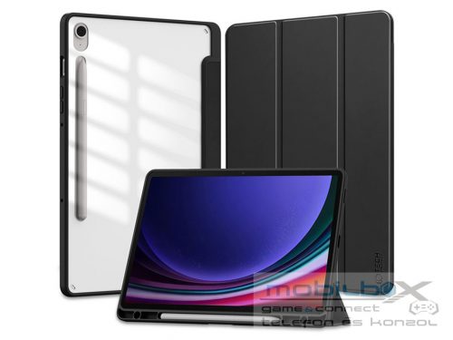 Samsung X510/X516B Galaxy Tab S9 FE 10.9 tablet tok (Smart Case) on/off         funkcióval, Pencil tartóval - Tech-Protect Hybrid - fekete (ECO csomagolás)